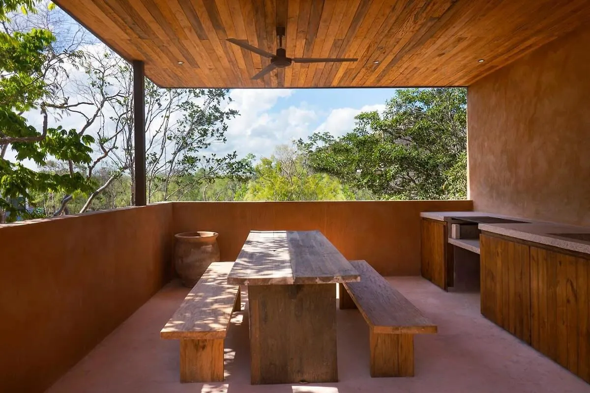 Boho Organic 3Br Villa, Gated Community, Rooftop トゥルム 別荘
