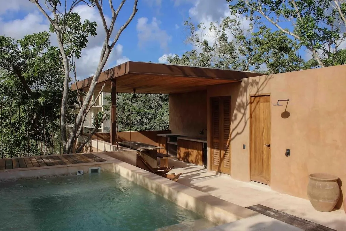 別荘 Boho Organic 3Br Villa, Gated Community, Rooftop トゥルム