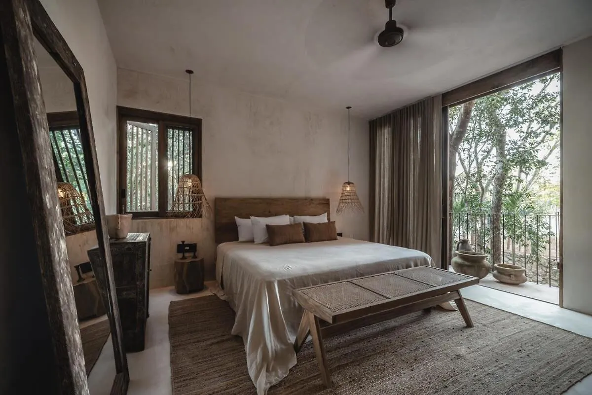 Boho Organic 3Br Villa, Gated Community, Rooftop トゥルム 別荘